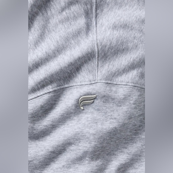 Fabletics Terry Oversized Mock Neck Sweatshirt | XXS | NWT | Gray Heather - Picture 4 of 10